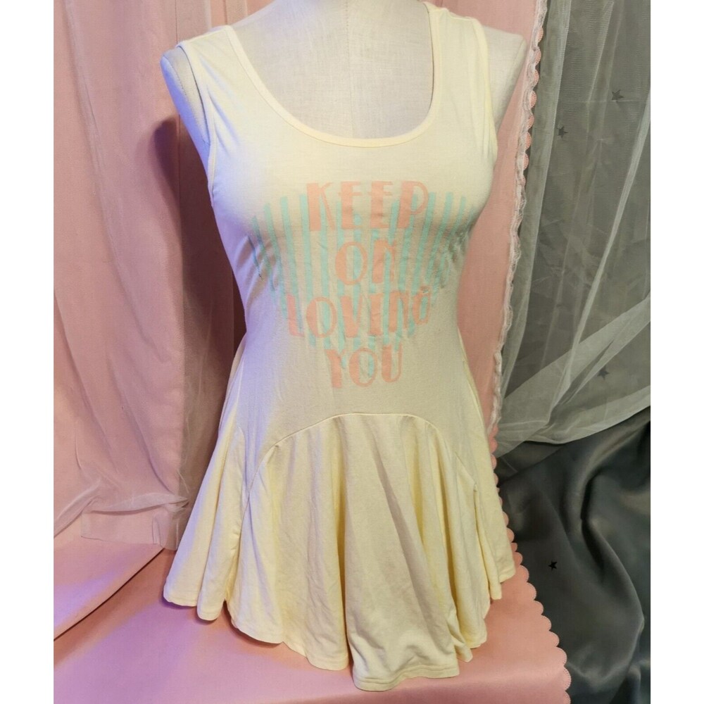 Liz Lisa Tralala Size Small Yellow Tank Top Graphic Summer Jfashion Japan Gyaru